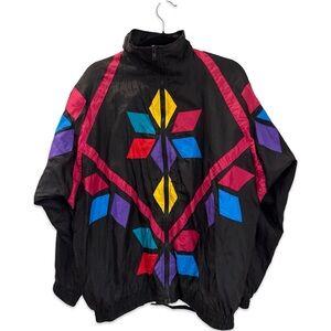 Vtg colourblock M windbreaker jacket